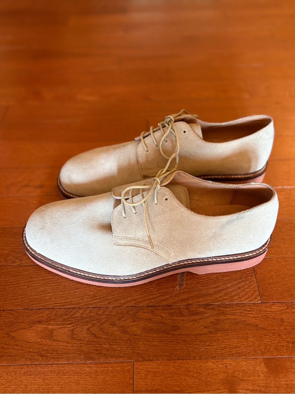 Sandro Beige Suede Derby Shoes - Picture 3 of 8